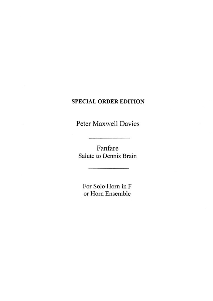 Fanfare-Salute To Dennis Brain (Ensemble Version)
